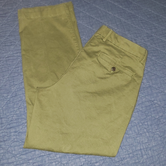 MENS OLIVE GREEN SOFT CASUAL/DRESS PANTS SIZE 34/30 - Picture 7 of 7